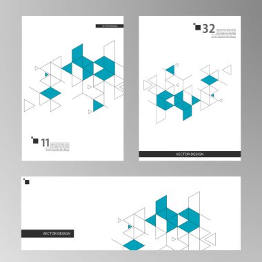 Soyut model teknoloji afişi. Çizgiler ve noktalar birleştiriliyor. Grafik molekül geometrik bilim. Altıgen ve üçgenler.