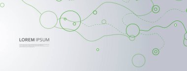 Dinamik dalgalı ve noktalı yatay pankart. Minimum vektör stili. Şirket duvar kağıdı sunumu. Soyut kapak illüstrasyonu.
