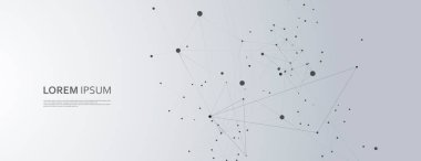 Soyut geometrik moleküller tasarımı. Güzel bir moleküler kafes seti. Teknoloji için vektör modern bileşim.