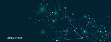 Abstract futuristic connection. Modern internet technology. Dots and lines vector illustration.