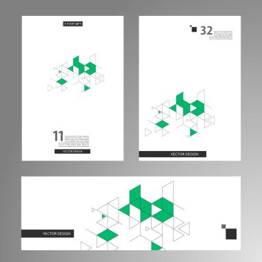 Soyut model teknoloji afişi. Çizgiler ve noktalar birleştiriliyor. Grafik molekül geometrik bilim. Altıgen ve üçgenler.