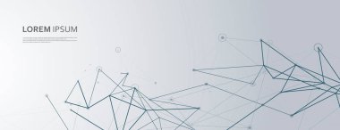 Abstract vector illustration. Futuristic elegant background for business presentations. Lines and dots connected. Beautiful technology design.