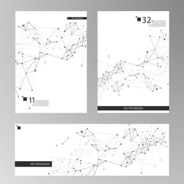 Teknoloji dokuyu birbirine bağlıyor. Soyut devre duvar kağıdı. Dijital vektör çizimi. Çizgiler ve noktalar tasarımı.