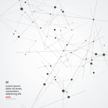 Geometrik bağlantılı çizgi ve noktalar. Basit teknoloji grafik geçmişi. Vektör çokgen konsept tasarımı.