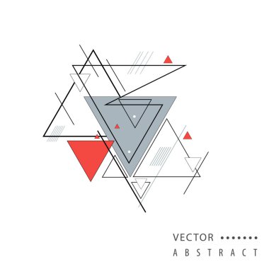 Vector abstract geometric pattern. Triangular futuristic shapes cool pattern. Modern decorative background.