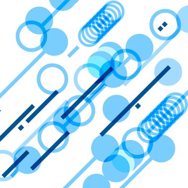 Abstract dynamic diagonal lines and circles background. Vector illustration.