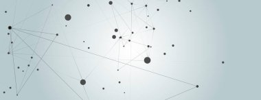 Soyut geometrik moleküller tasarımı. Güzel bir moleküler kafes seti. Teknoloji için vektör modern bileşim.