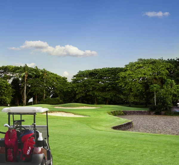 Golf-auto veld — Stockfoto