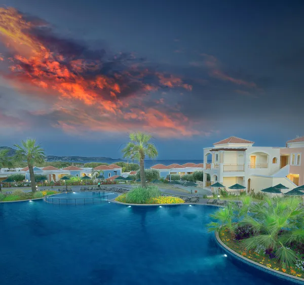 Poolside with beautiful sea view — Stock Photo, Image