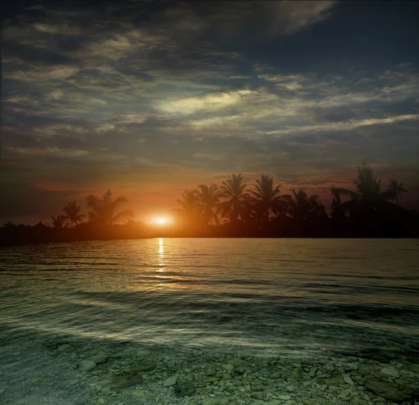 Oceano, tramonto — Foto Stock