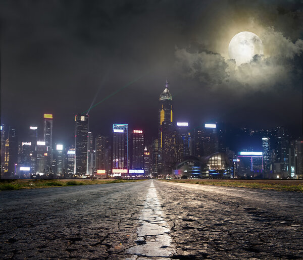 Шоссе по направлению к городу
