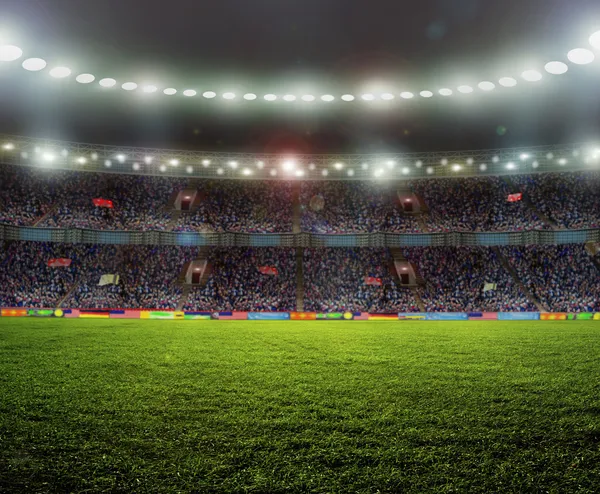 Güneşli bir günde spor ve konserler için stadyum boş — Stok fotoğraf