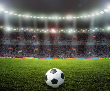 Güneşli bir günde spor ve konserler için stadyum boş
