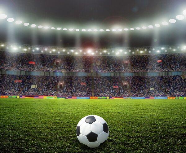 Stadium for sports and concerts empty on a sunny day