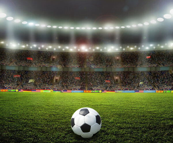 stadium with fans the night before the match 