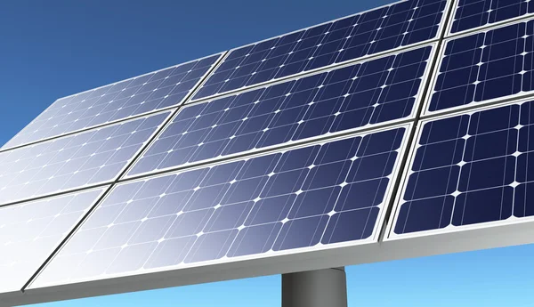 Solar panel in a blue sky — Stock Photo, Image