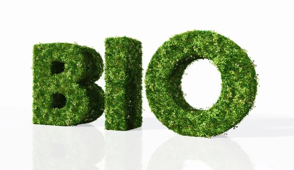 Bio word composed by grass — Stock Photo, Image