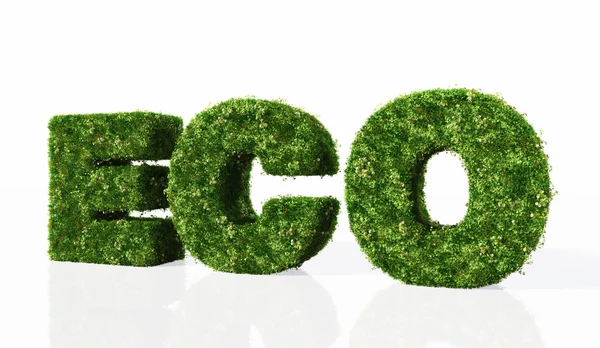 Palavra ecológica composta por grama — Fotografia de Stock