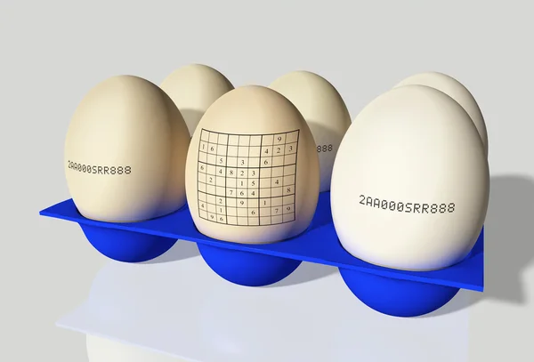 Egg with sudoku — Stock Photo, Image