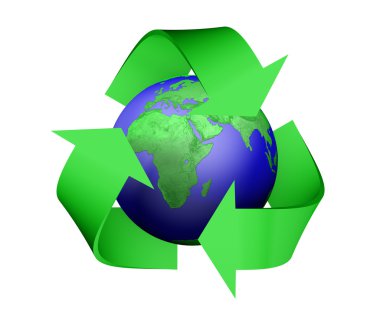 geri dönüşüm Earth kapsayan simgesi