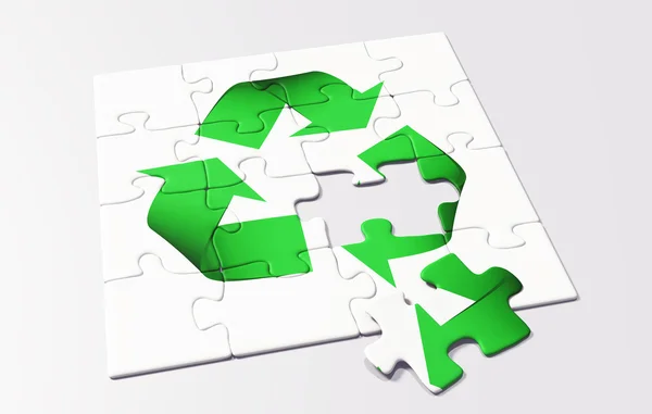 Recycling-Puzzle — Stockfoto