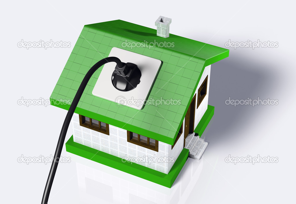 Small house connected to the electric current