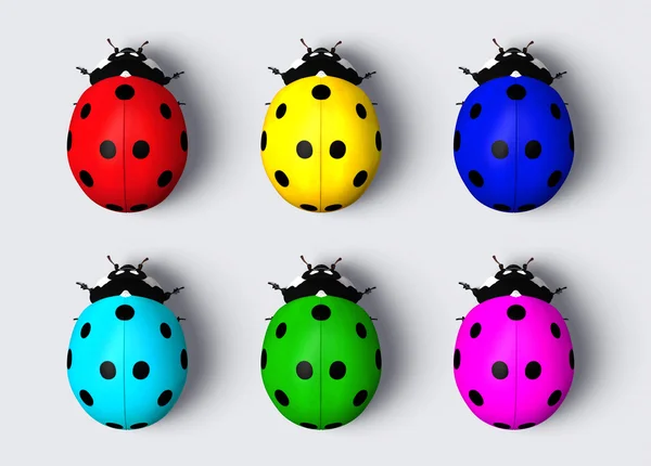 Χρωματιστά ladybugs — Φωτογραφία Αρχείου