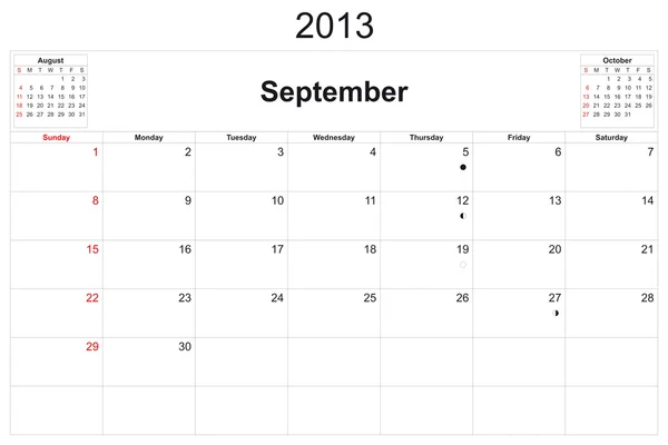 Kalendář 2013 — Stock fotografie
