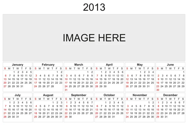 Calendar 2013 — Stock Photo, Image