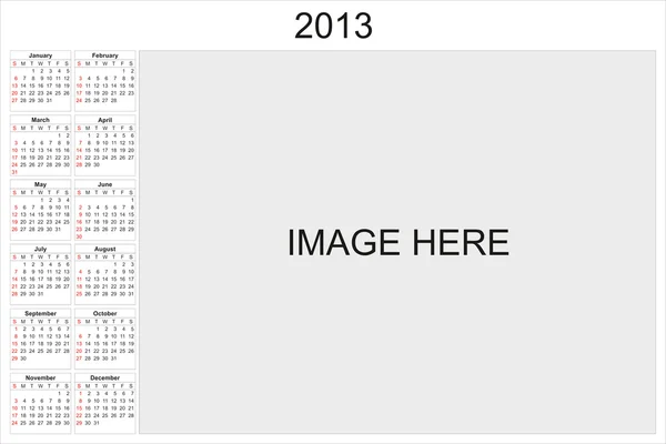 Kalender 2013 — Stockfoto