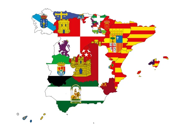 Mapa de España — Foto de Stock