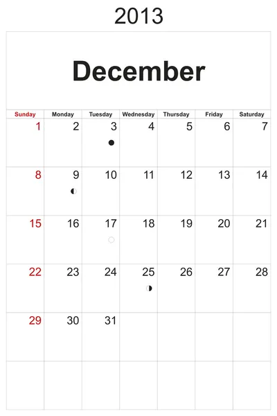 Calendario 2013 — Foto Stock