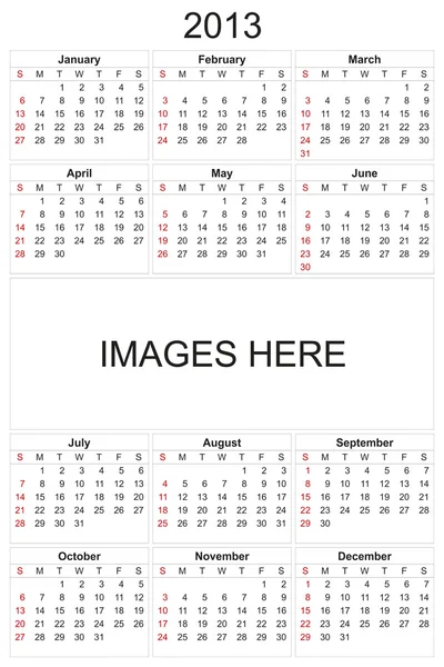 Kalendarz 2013 — Zdjęcie stockowe