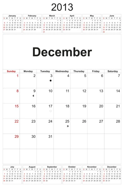 Calendário 2013 — Fotografia de Stock