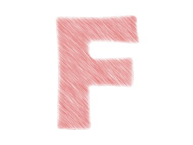 3D render kırmızı metin f