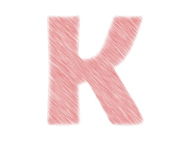 3D render kırmızı metin k