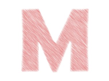 3D render kırmızı metin m