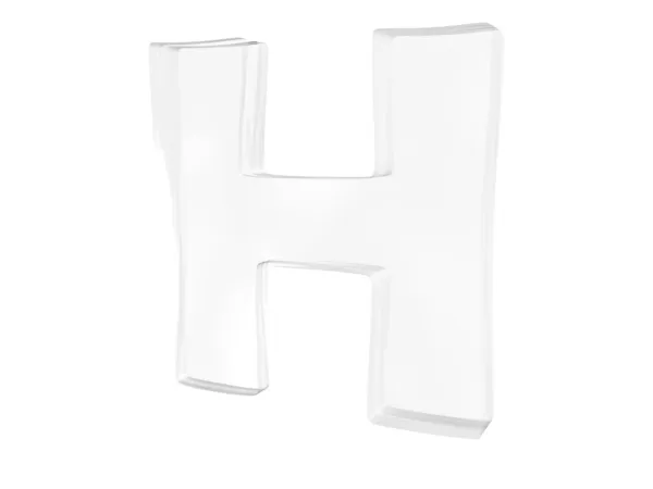 Representación 3D del texto H — Foto de Stock