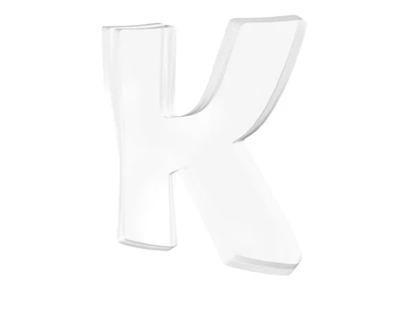 Rendering 3D del testo K — Foto Stock