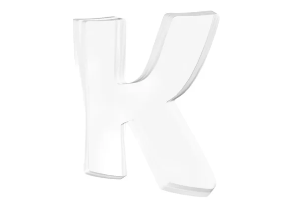 3D render av text k — Stockfoto