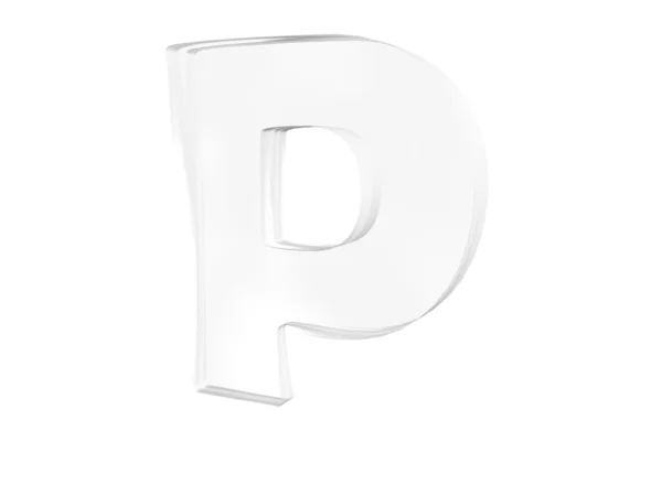 3D рендеринг текста P — стоковое фото