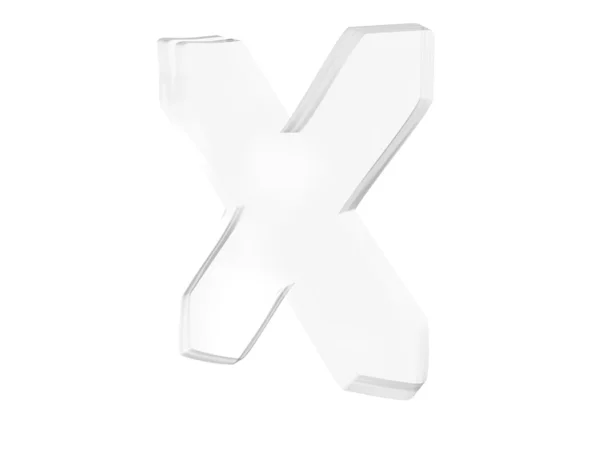 3D візуалізація тексту X — стокове фото