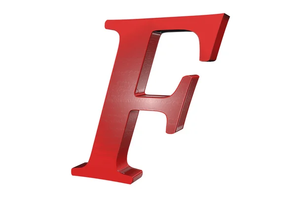 3D render av text f — Stockfoto