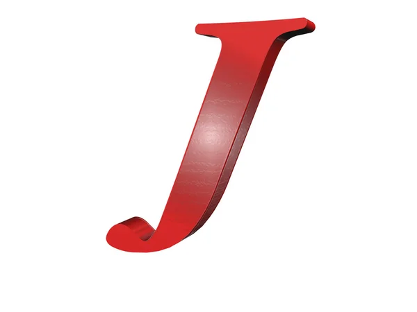 Representación 3D del texto J — Foto de Stock