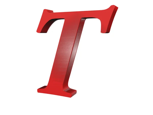 3D render of the text T — Stock Photo, Image