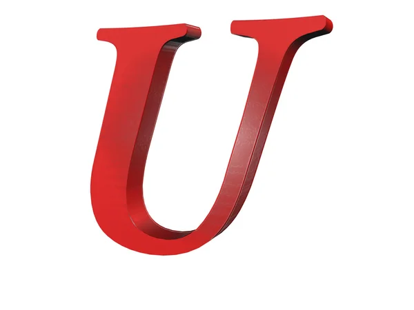 3D візуалізація тексту U — стокове фото
