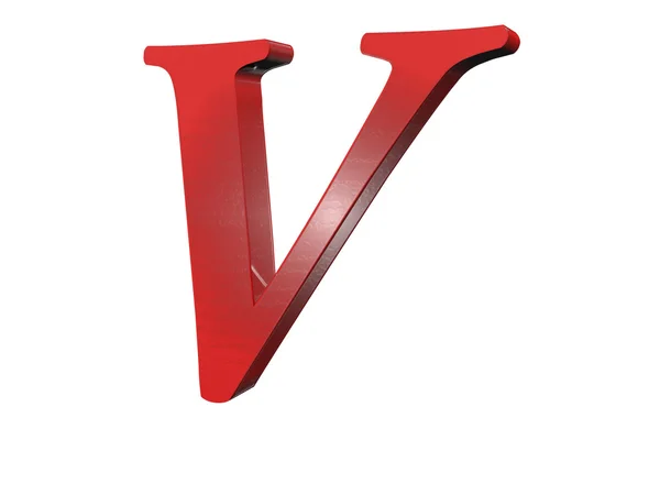 3D render of the text V — Stock Photo, Image