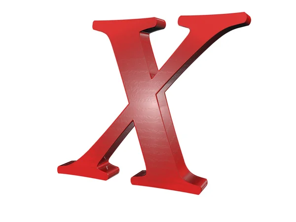 Renderização 3D do texto X — Fotografia de Stock