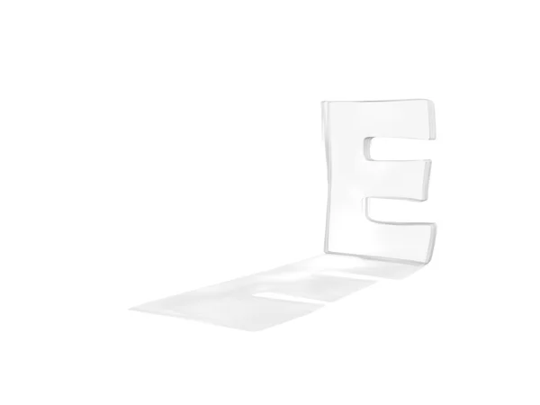 3D render of the text E — Stock Photo, Image