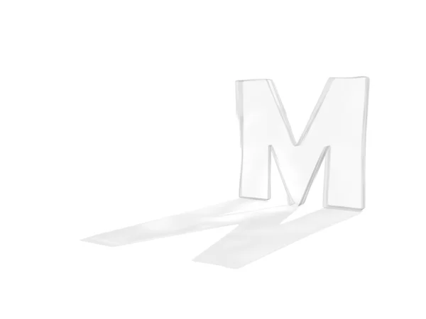 3D рендеринг текста M — стоковое фото